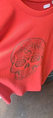 e2 T-Shirt Rot mit Skull