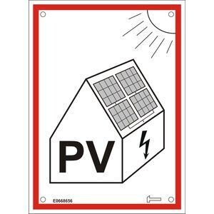 Skylt PV solcell A6