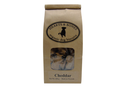 HEARTS AND BONES - Cheddar Organic Dog Biscuits