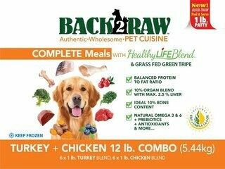 BACK 2 RAW - Complete Turkey & Chicken Recipe - 12 Lb