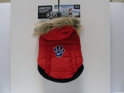 CANADA POOCH - Red With Fur Hood Parka - Size 10