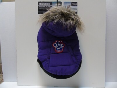 CANADA POOCH - Purple With Fur Hood Parka - Size 10