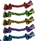 MULTIPET - 9" 2 Knot Rope Assorted Colours