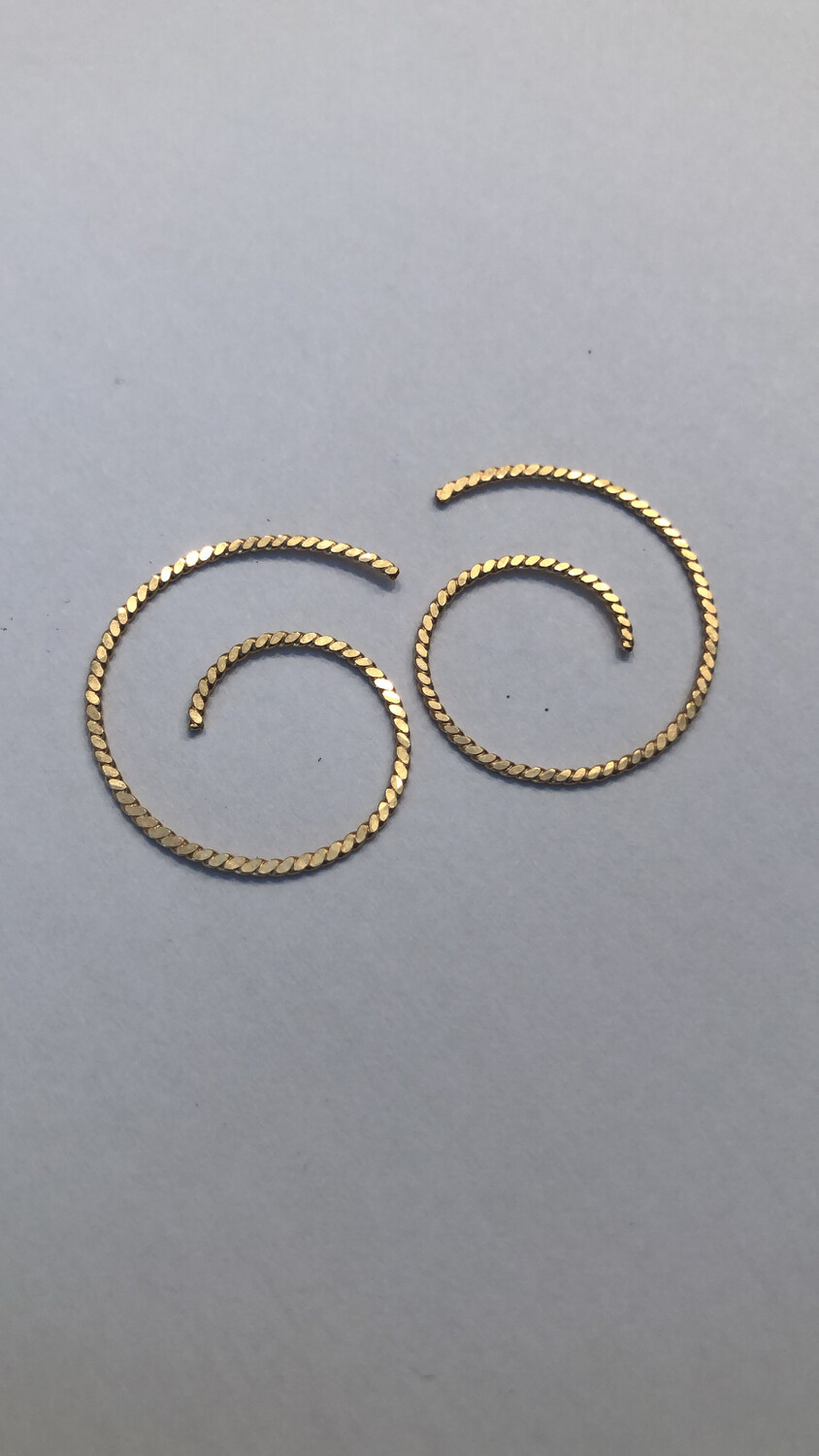 Hammered Chic Spiral Hoops