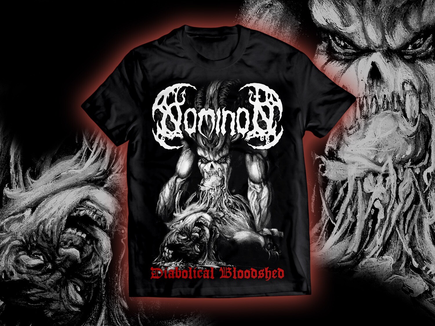 &quot;Diabolical Bloodshed&quot; T-shirt (Large) FREE SHIPPING WORLDWIDE
