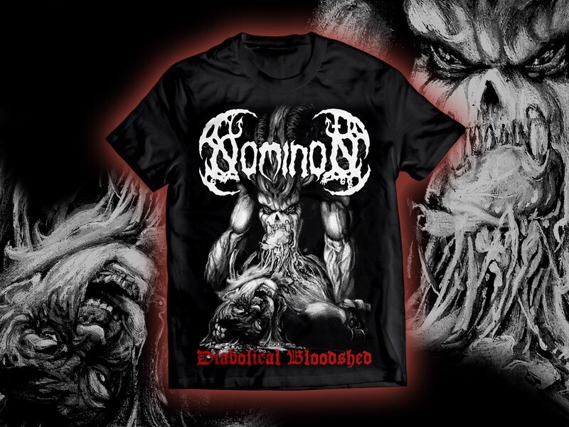 &quot;Diabolical Bloodshed&quot; T-shirt (Large) FREE SHIPPING WORLDWIDE