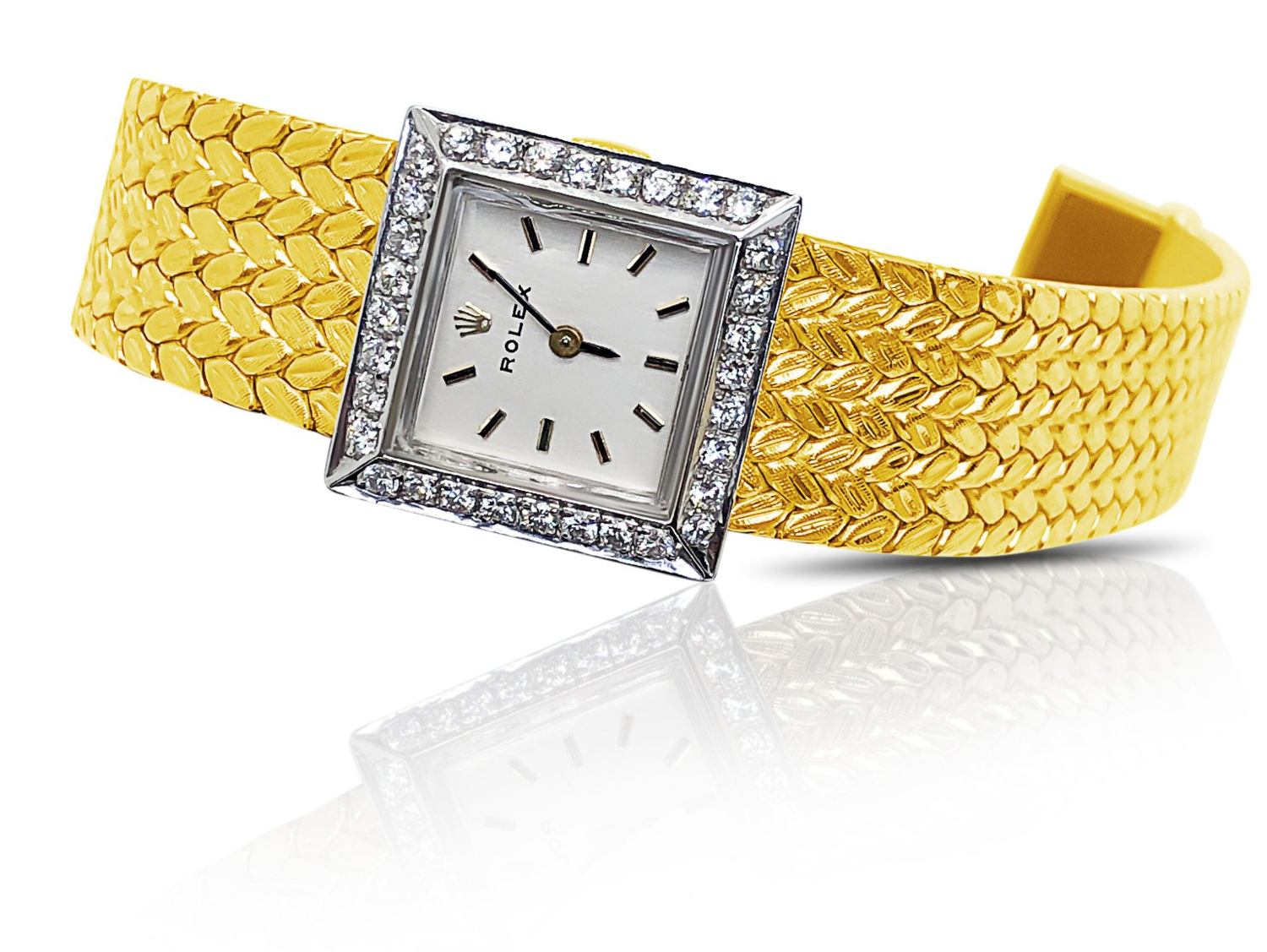 Rolex 18mm 18ct gold case with Diamonds 