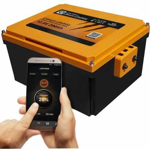 LIONTRON LiFePO4 12.8V 200Ah LX Smart BMS mit Bluetooth Wohnmobil-Untersitz-Batterie mit Bluetooth