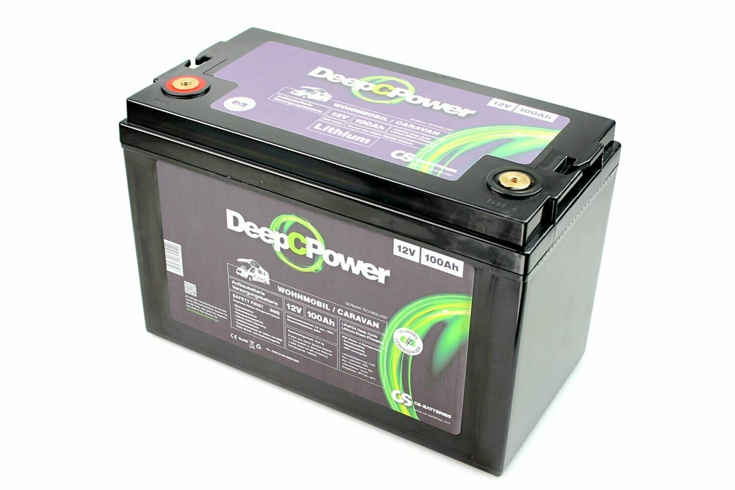 CS-Batteries LiFePO4 - Wohnmobil- Batterie 12V / 100Ah