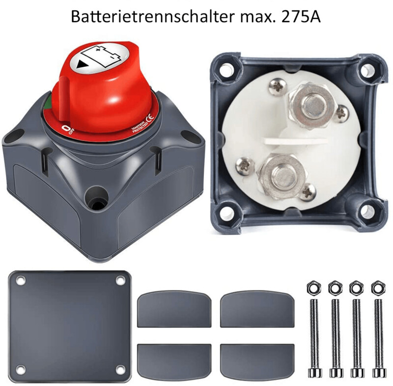 Batterietrennschalter 2-polig max. 275 A On + Off Pos. Batterietrennschalter 2-polig max. 275 A On + Off Pos.