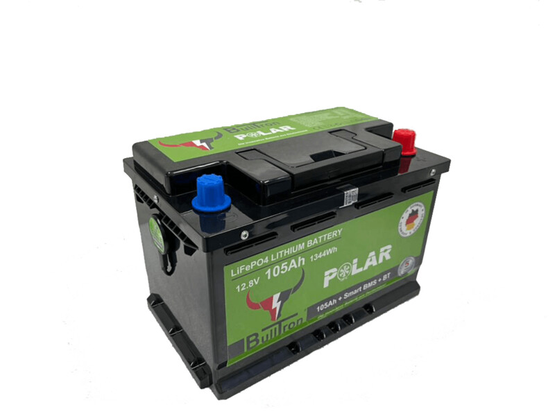 BullTron® 105Ah LiFePO4 Polar 12V Akku Bluetooth bis -30 Grad ladefähig*