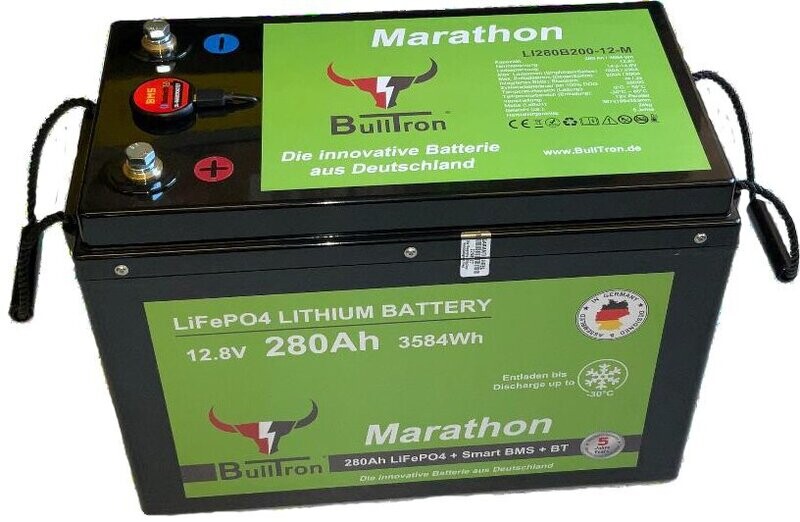 BullTron® LiFePO4 280Ah Marathon Polar 12V Akku Bluetooth BullTron® LiFePO4 280Ah Marathon Polar 12V Akku Bluetooth