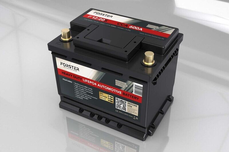 Forster Lithium LiFePo4 Premium Starter-Batterie 12.8V | 20Ah | LiFePO4 | Heavy Duty