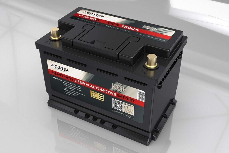 Forster Lithium LiFePo4 Premium Starter-Batterie 12.8V | 85Ah | LiFePO4 | Heavy Duty