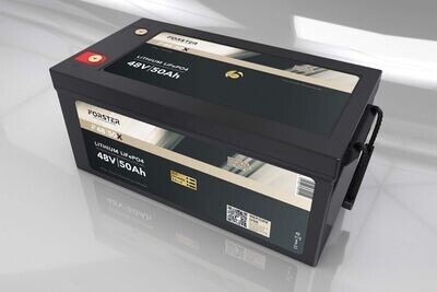 Forster 51,2V Lithium 50Ah LiFePO4 Premium Batterie | 200A-BMS-2.0 | 2560Wh | IP67