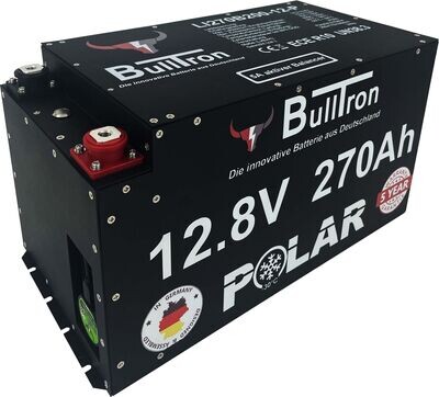 BullTron® 270Ah Polar 12,8V inkl. Smart BMS mit 200A Dauerstrom & Bluetooth App