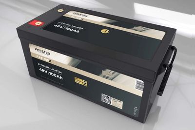 Forster 51,2V Lithium 100Ah LiFePO4 Premium | 200A-BMS-2.0 | 5120Wh | IP67 Forster 51,2V Lithium 100Ah LiFePO4 Premium | 200A-BMS-2.0 | 5120Wh | IP67