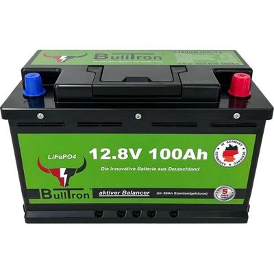 BullTron® 100Ah LiFePO4 12.8V Akku mit Smart BMS und 1A aktiv Balancer