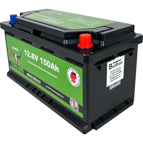 BullTron® 150Ah LiFePO4 12.8V Basic Akku mit Smart BMS, Bluetooth App