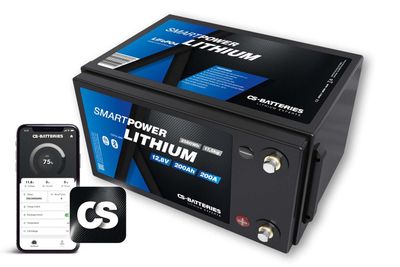 200Ah | 12,8V | 2560Wh | SMART POWER LiFePO4 | integriertem 200A-400A BMS | Heizung