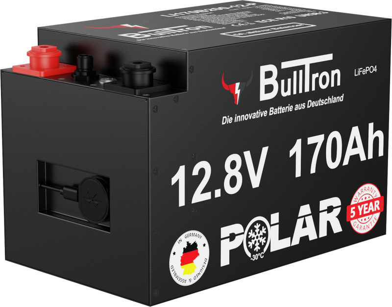 NEU BullTron® 170Ah Polar LiFePO4 12.8V Akku mit Smart BMS, Bluetooth App und Heizung