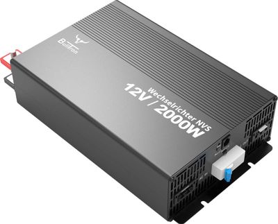 BullTron Wechselrichter NVS 2000W mit Netzvorrangschaltung und Fernbedienung
