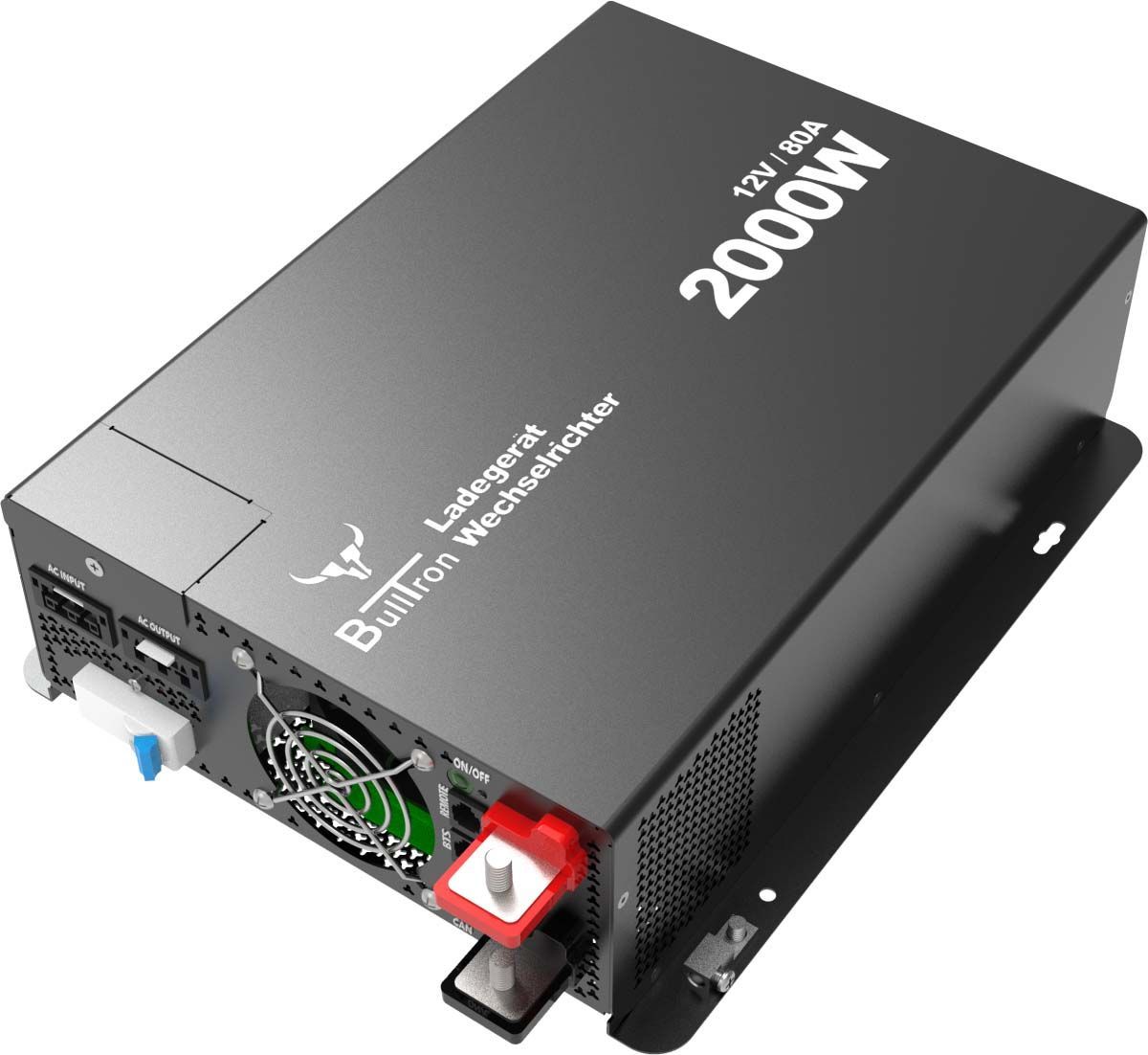 BullTron Combi 2000W Wechselrichter + 80A Ladegerät mit Fernbedienung