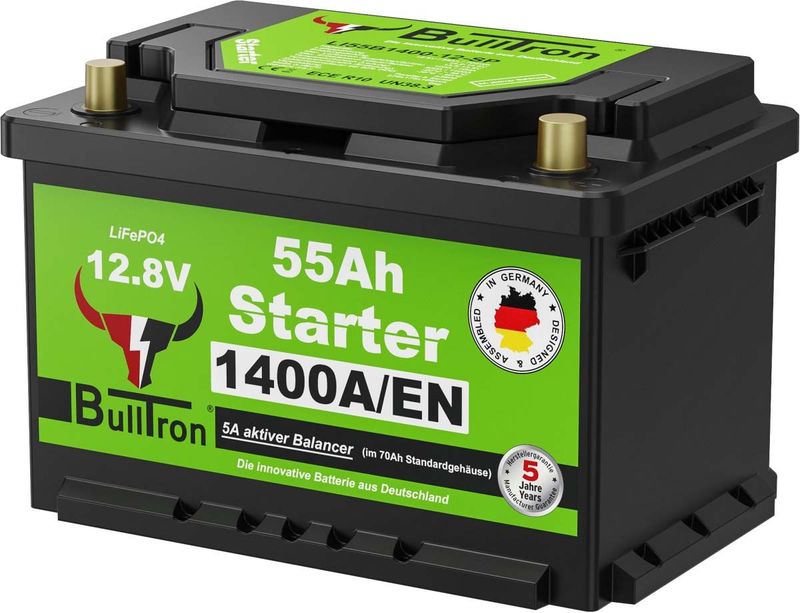 BullTron® 55Ah Polar Starter LiFePO4 12.8V Akku BullTron® 55Ah Polar Starter LiFePO4 12.8V Akku