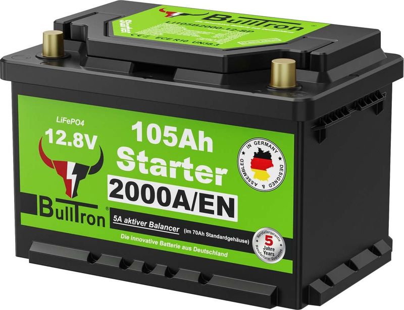 BullTron® 105Ah Polar Starter LiFePO4 12.8V Akku BullTron® 105Ah Polar Starter LiFePO4 12.8V Akku