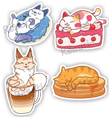 Cat cakes [Lot de Stickers / Sticker pack]