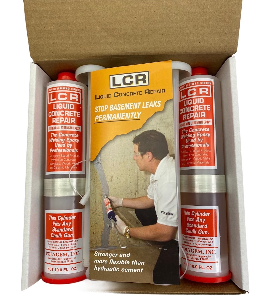 Polygem Liquid Concrete Repair LCR Kit Cement Crack Filler