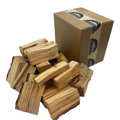 Carolina Cookwood Cherry Smoking Wood Logs 6-Inch Large Naturally Cured Smoker Wood