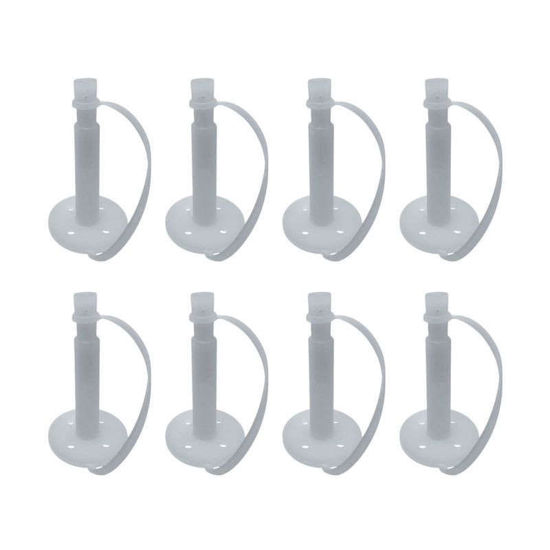 Polygem LCR Liquid Concrete Repair Injection Ports, 8-Pack with Attached Caps for LCR Industrial Strength Epoxy Injection System, Use LCR Epoxy Repair Paste for Mounting Ports to Crack Surface
