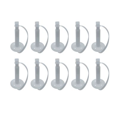 Polygem LCR Liquid Concrete Repair Injection Ports, 10-Pack with Attached Caps for LCR Industrial Strength Epoxy Injection System, Use LCR Epoxy Repair Paste for Mounting Ports to Crack Surface