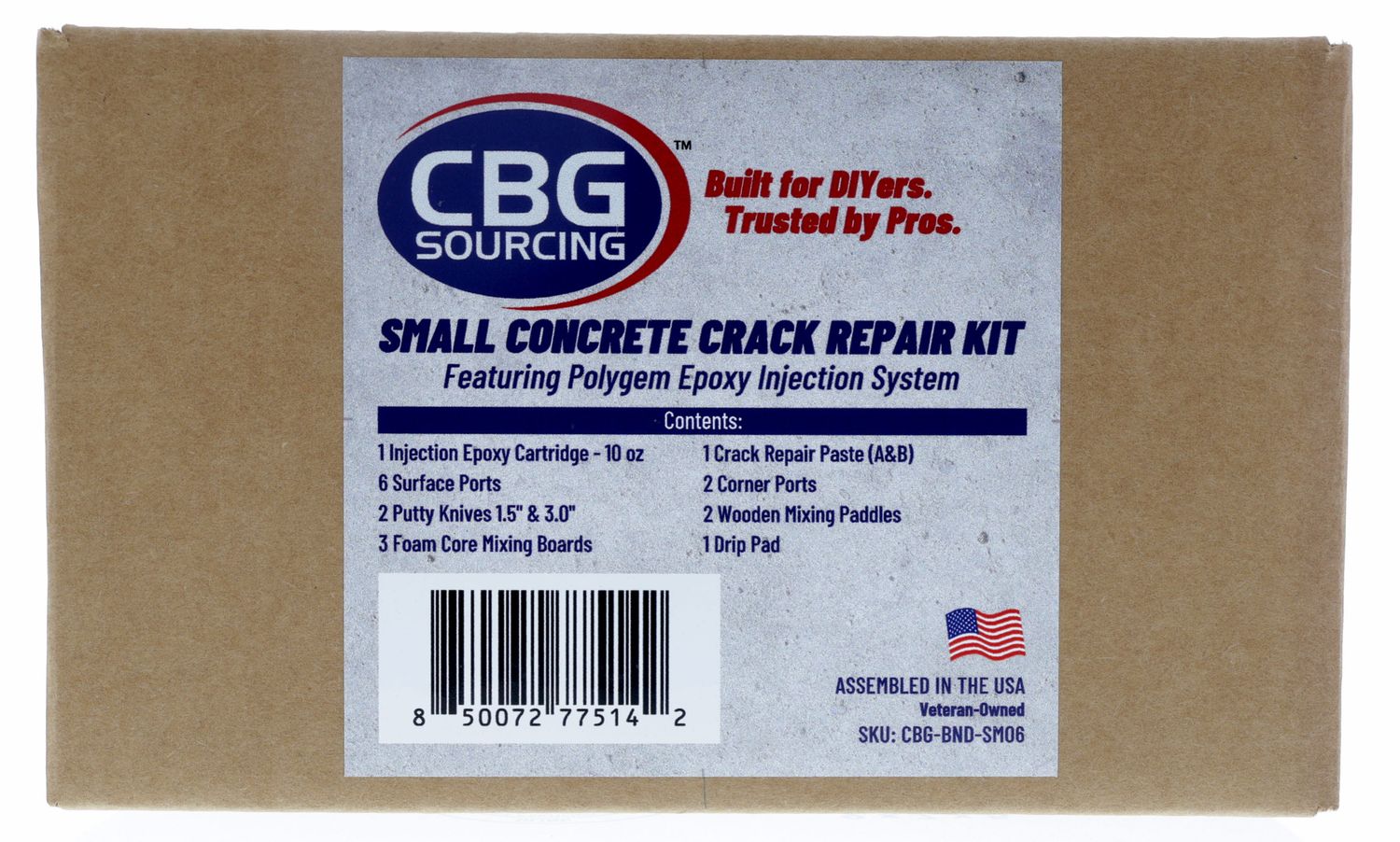 Small Concrete Crack Repair Kit – Polygem Epoxy Injection System with Surface &amp; Corner Ports – CBGSourcing™