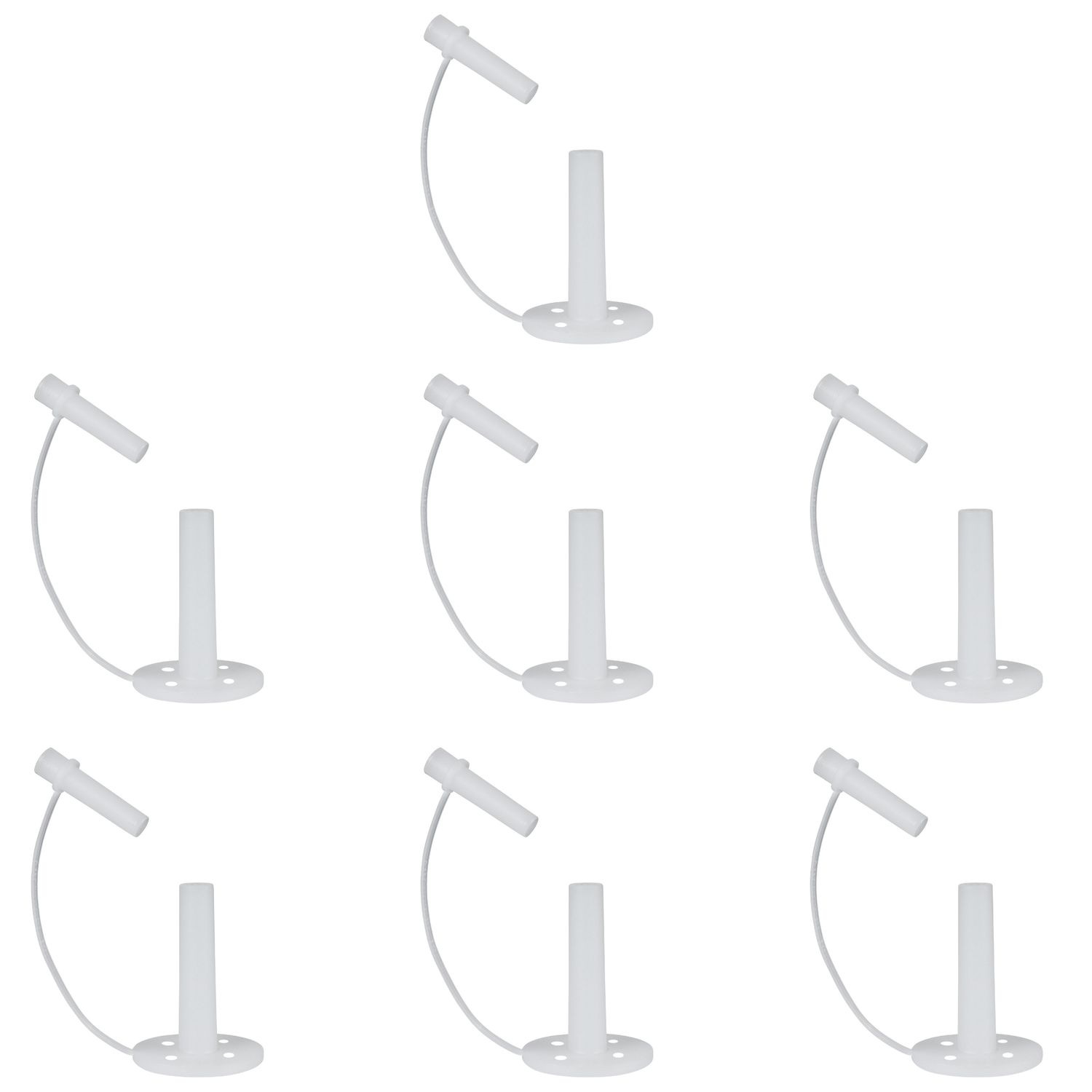 Polygem LCR Liquid Concrete Repair Injection Ports, 7-Pack with Attached Caps for LCR Industrial Strength Epoxy Injection System, Use LCR Epoxy Repair Paste for Mounting Ports to Crack Surface