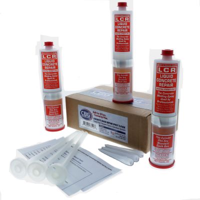 CBGSourcing 3-Pack 10 oz Injection Epoxy Cartridges Featuring Polygem Liquid Concrete Repair (LCR), Low-Viscosity Structural Crack Repair Refill