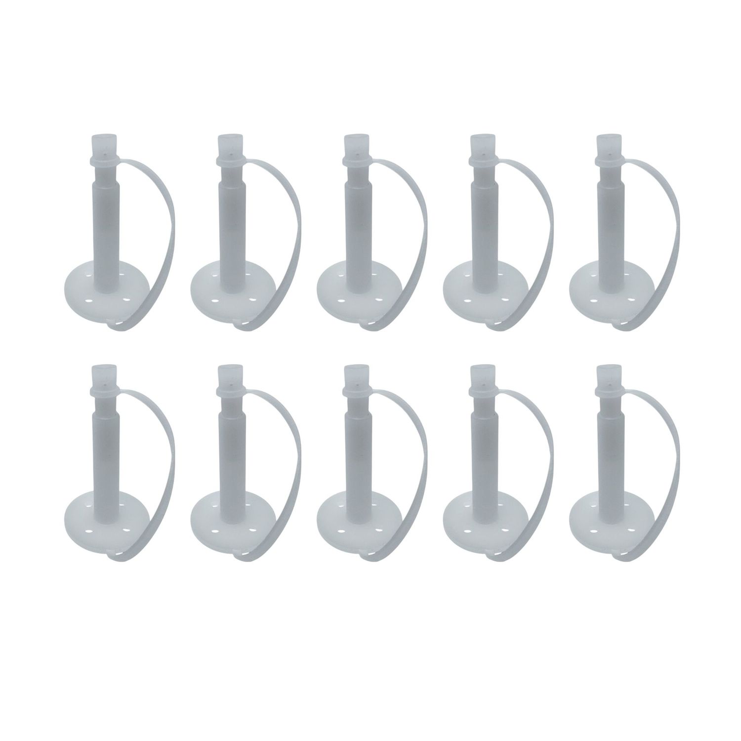 Polygem LCR Liquid Concrete Repair Injection Ports, 10-Pack with Attached Caps for LCR Industrial Strength Epoxy Injection System, Use LCR Epoxy Repair Paste for Mounting Ports to Crack Surface