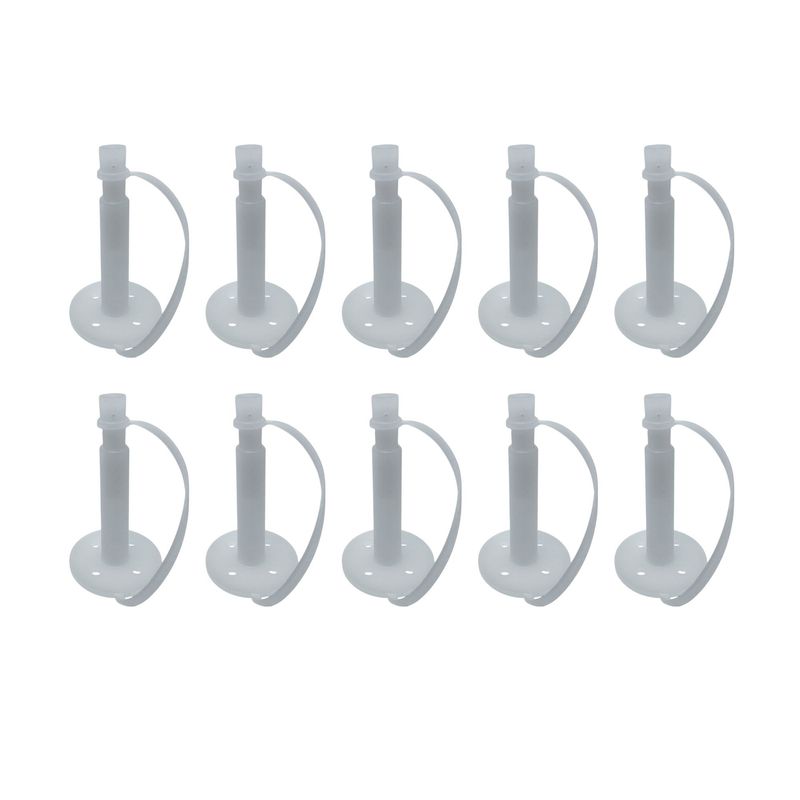 Polygem LCR Liquid Concrete Repair Injection Ports, 10-Pack with Attached Caps for LCR Industrial Strength Epoxy Injection System, Use LCR Epoxy Repair Paste for Mounting Ports to Crack Surface