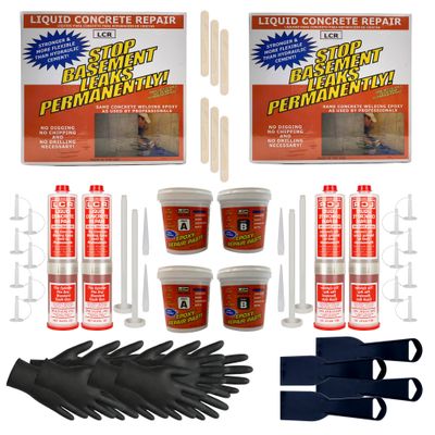 CBGSourcing 2-Pack Structural Concrete Crack Repair Kits Featuring Polygem LCR