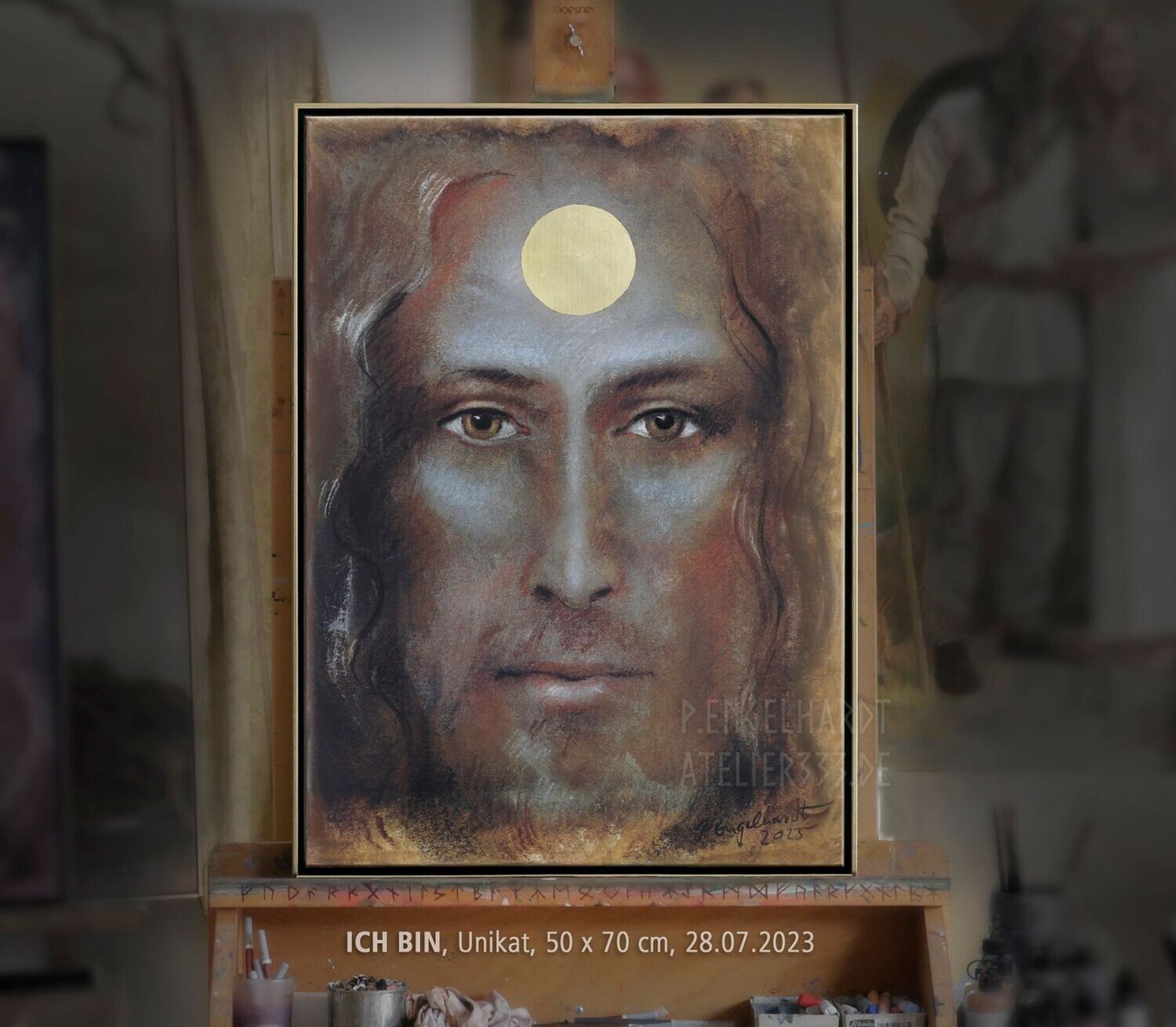 "ICH BIN" Unikat 50x70cm, 28.7.2023