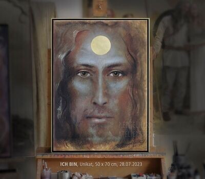 "ICH BIN" Unikat 50x70cm, 28.7.2023