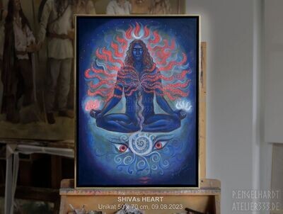 "Shiva's Heart" Unikat 50 x 70cm 09.8.2023