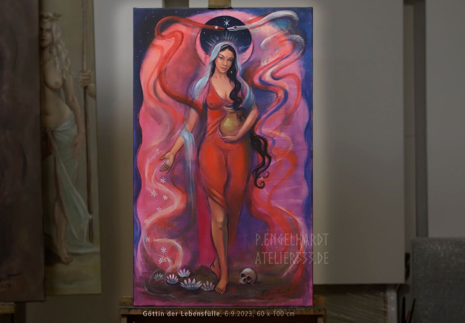"Göttin der Fülle" Unikat 06.09.23,   60 x 100 cm