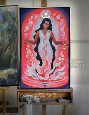 "Lakshmi" Unikat 20.09.23, 60 x 100 cm