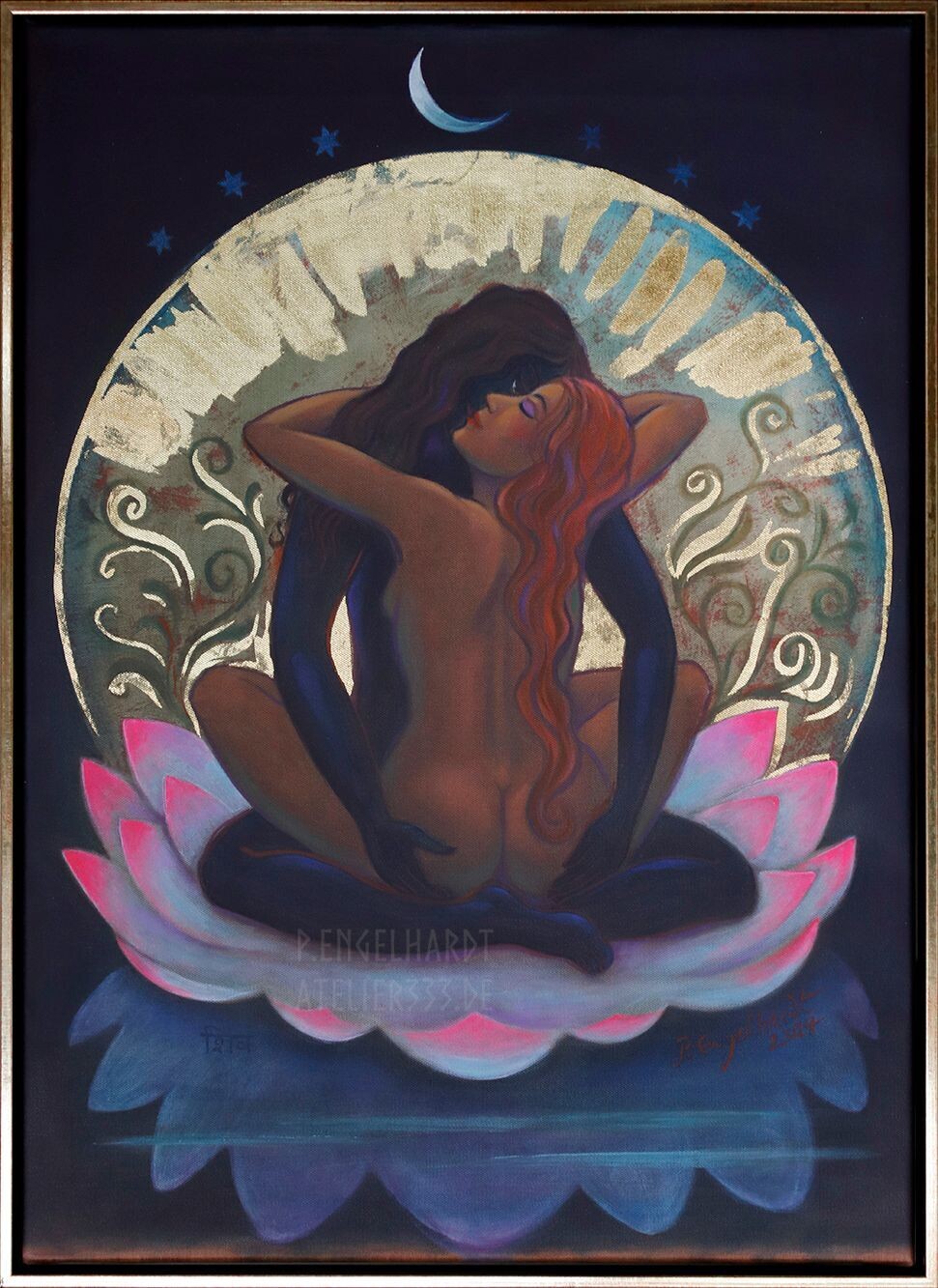 "Shiva & Parvathi" Unikat 50x70cm 03.2024