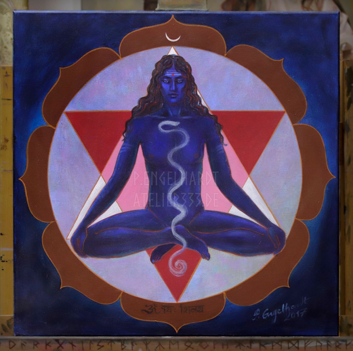 "Deep Blue Space" Original 50 x 50 cm