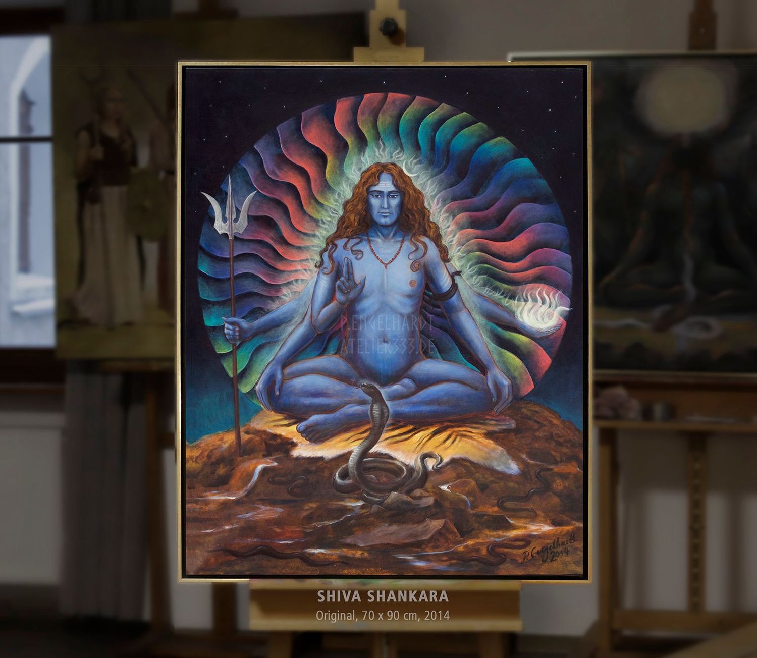 "SHIVA SHANKARA" Original, 2014,  70 x 90 cm