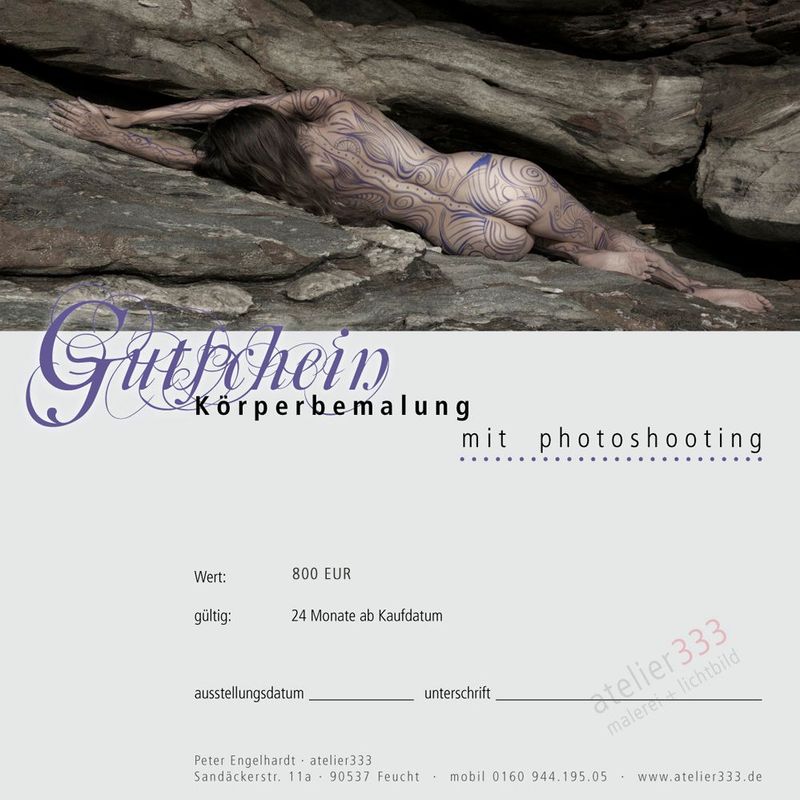 Körperbemalung mit Photoshooting XS Körperbemalung mit Photoshooting XS