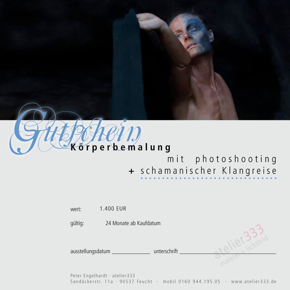 Körperbemalung , Photoshooting + Klangreise